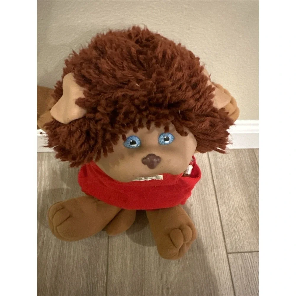 Vintage‎ Cabbage Patch Kids Dog Koosas Brown Fur w/Blue Eyes Korea Coleco 1980s